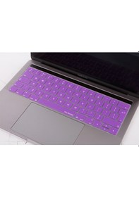 Resim Apple Uyumlu MacBook Pro Klavye Koruyucu Uk-eu İngilizce Touchbarlı A1706 A1989 A2159 A1707 A1990 İle Mor 