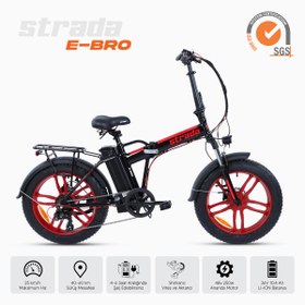 Resim Stradacycles E-Bro 20 Jant Hidrolik Disk Katlanabilir Fat Bike Bisiklet 