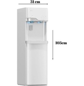 Resim Aquamara LYCZ629 Buz Makinalı Su Sebili Beyaz 