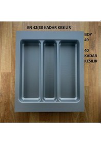 Resim 42/49 Cm Cekmece Içi Kepçelik Grı 38/40 Cm Kadar Kesılebıır 