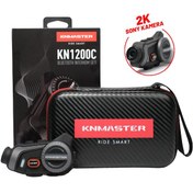 Resim Knmaster KN1200C Motosiklet Kask Bluetooth Intercom Kulaklık Seti Siyah 
