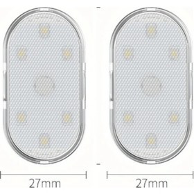 Resim Besthome1 7 Renkli Dokunmatik Usb Şarjlı Araç İçi Led Aydınlatma 2 Adet Mavi Mor Gece Işığı 