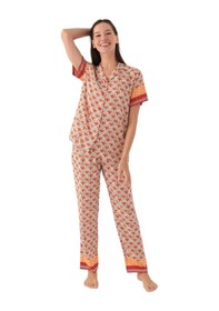 Resim Pierre Cardin Strawberry Kadın Kısa Kol Pijama Takımı Krem 