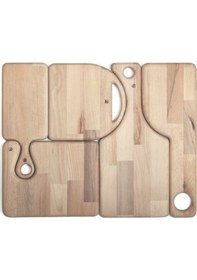 Resim Ahşap Kesme Tahtası Seti 80x60x1.8 Ahşap 