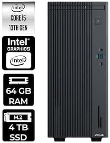 Resim ASUS ExpertCenter P500 i5 13420H 64GB 4TB SSD FDOS Masaüstü Bilgisayar & PER4 USB Bellek 