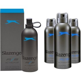 Resim Slazenger Activesport Mavi Erkek EDT 125 ml + 3 Adet Deodorant 150ml Seti 