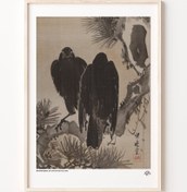 Resim Çam Dalındaki İki Karga, Poster 