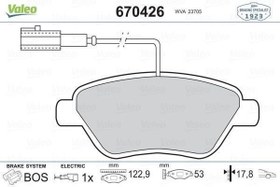 Resim Fiat Palio Ön Fren Balatası Çift Fiş 1.2-1.9 / 8V-16V MultiJet VALEO 77366134 