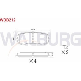 Resim Walburg-wdb212 - Fren Balata Arka Ikazlı Toyota Land Cruıser 90 