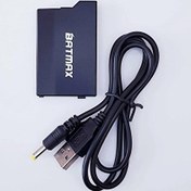 Resim PSP Pil 2000 3000 PSP Batarya ve PSP Şarj Kablosu PSP Slim Batarya PSP USB Kablo PSP Şarj 