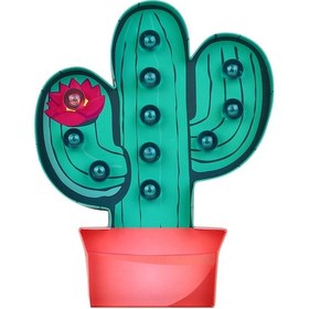 Resim Ranyeek Çocuk Odası Yeşil Noktalı Kaktüs Şekilli Yeşil Maden Kağıt Dekoratif Gece Lambası Diğer 