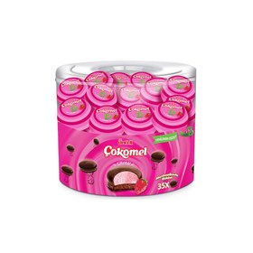 Resim Ülker Çokomel Marshmallow Çilekli Bisküvi 35x12 G 
