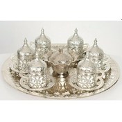 Resim 6 Kişilik Gümüş Bakir Fincan Takimi Türk Kahvesi Fincan Takımı (551516061) 