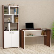Resim Kalenderdekor1 Kalender Dekor Ellen Mayra 120 Cm Çalışma Masası Takım Cevizbeyaz 