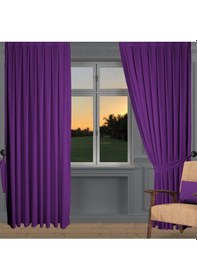 Resim Mor Ada Fon Perde Normal Pile 1'e 2,5 Pile-mor Mor 