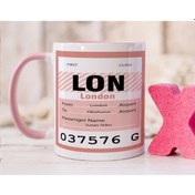 Resim Bk Gift Kişiye Özel İsimli Hava Limanı Tasarımlı Pembe Kupa Bardak-2, Arkadaşa Hediye, Doğum Günü Hediyesi Düzenlenecek Kobitmeyen137708 Bk Gift 