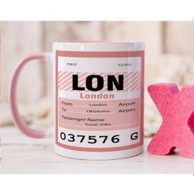 Resim Bk Gift Kişiye Özel İsimli Hava Limanı Tasarımlı Pembe Kupa Bardak-2, Arkadaşa Hediye, Doğum Günü Hediyesi Düzenlenecek Kobitmeyen137708 Bk Gift 