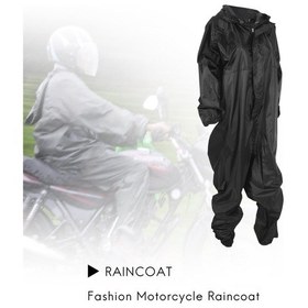 Resim Junzhuodianpu Moda Motosiklet Yağmurluğu / Birleşik Yağmurluk / Tulum Erkek Ve Kadın Fission Yağmurluk Yağmurluk Beden L Siyah 