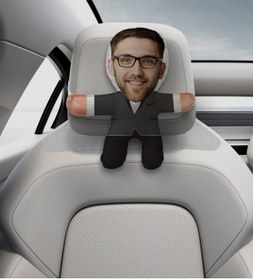 Resim Bk Gift Kişiye Özel Damat Tasarımlı Araç Koltuk Bebek Yastığı-1 