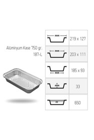 Resim Genel Markalar Alüminyum Kase 750 gr 100 adet 
