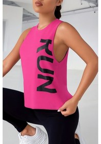 Resim Ghassy Co. Kadın Run Nefes Alabilir Koşu Egzersiz Kolsuz Spor Atlet Pembe 