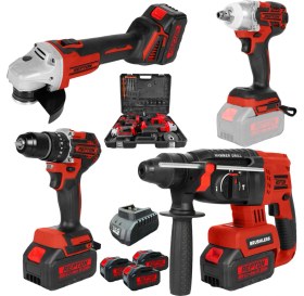 Resim Repton Kömürsüz Motor Akülü 4’lü Set 3 Akülü 5AH. 