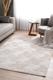 Resim Lisbon Bej Oturma Odası Halısı A1761B - Bej / 100 x 150 
