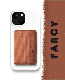 Resim FARCY 3M Yapıştırıcılı MagSafe Uyumlu Deri Telefon Cüzdanı ve Kartlık 