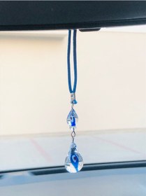 Resim Şeffaf Cam Araba Nazarlık, Cam Araba Süsü, Cam Araba Aksesuarı 