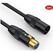 Resim Rogfer Junsunmay Xlr Erkek - Dişi Mikrofon Kablosu 3 Pin Ses Kablosu Dengeli Korumalı Kablo, Uzunluk: 10m 