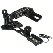 Resim Tongdashop Cnc Alüminyum Siyah Işıklı Uzun Ömürlü Hafif Motosiklet Plakası 