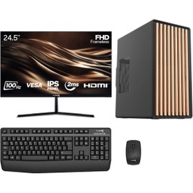 Resim TURBOX Tx7845 i7 9700 16GB DDR4 256GB NVMe SSD 24.5 inç FHD 100Hz Monitör Masaüstü Ofis Hazır Sistem 