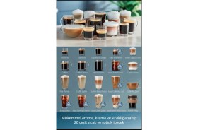 Resim Philips Sıcak-Soğuk 20 Farklı Kahve Renkli Dokunmatik Ekran 5500 SERI Premium Espresso Makinesi EP5543 + 2kg Tchibo Kahve 