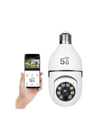 Resim Ximistore9 360 Derece Wifi Ampul Kamera: 1080p İç Mekan Güvenliği, Gece Görüşü, İnsan Hareket Algılama, İki Yönlü Ses 