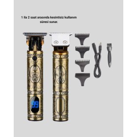 Resim Zero Land Flzdgnkr Şarjlı Kablosuz Tıraş Makinesi - 1800 Mah Batarya, Uzun Pil Ömrü, Profesyonel Sessiz Motor 