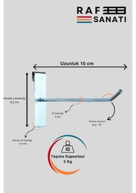 Resim 25 Adet Tel Pano Kancası 10 Cm Askı Kanca Raf Askısı Raf Aksesuar Galvaniz 