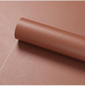 Resim 30x100 Cm Yapay Pu Deri Yamalar Suni Suni Deri Kumaş Kendinden Yapışkanlı Light Brown 