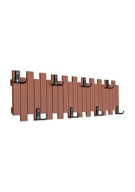 Resim Kahverengi Ahşap Duvar Ve Kapı Askısı Elbise Askılık Çit Modeli 8 Askılı Kahverengi 