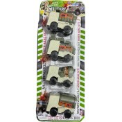 Resim Sıfır312 4'lü Askeri Araç Seti - Kartelalı 4 Adet Askeri Araç Seti 