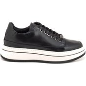 Resim Marcomen 21102 Erkek Hakiki Deri Bağcıklı Kalın Taban Casual Ayakkabı Siyah 