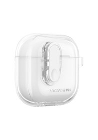 Resim Apple Uyumlu AirPods 4 Kılıf Amazingthing Magnetik Kilit Tasarımlı Minimal Serisi Kılıf Şeffaf 