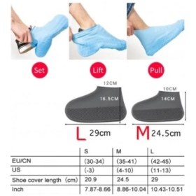 Resim K-Yonlineticaret Silikon Ayakkabı Kılıfı Kaymaz Su Kir Geçirmez M Beden Beyaz 