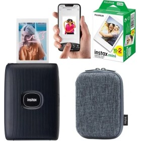 Resim Fujifilm Instax Mini Link 2 Akıllı Telefon Yazıcısı 20'li Film ve Çantalı Seti 1 
