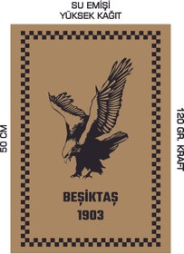 Resim duha trend 35x50 120 Gr. Kraft Kağıt Oto Paspası Beşiktaş 100 Adet 