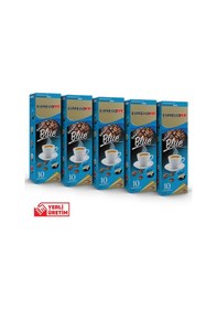 Resim Espressomm® Tchibo Cafissimo Makineleri İle Uyumlu Blue Kafeinsiz Kapsül Kahve 5 x 10'lu 