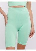 Resim Indefını Kadınlar İçin Nervürlü Bisiklet Şortları 207527057 Yeşil 