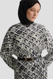 Resim Armine Retro Desen Tunik Beyaz 