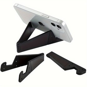 Resim 11.3*3cm Yaratıcı V-şekilli Renkli Masaüstü Cep Telefonu Tembel Tutucu Katlanabilir V-şekilli Cep Telefonu Tutacağı 1 adet 