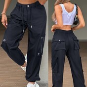 Resim Swakaki Kadınlar Yüksek Bel Kargo Konik Pantolon Çoklu Fermuarlı Cepli Zeytin Yeşili Günlük İşçi Pantolonu, Polyester Kumaş, Her Mevsim Giyilebilir, Bayan Pantolon 