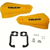 Resim Turcoshop11 Acer 3d Karbon Fiber Motosiklet El Koruma Sarı Anti-kayma Rüzgar Koruma Atv 